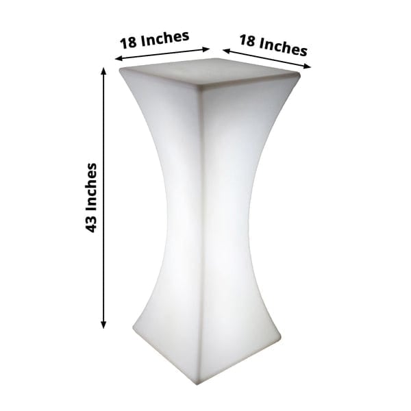 18" x 43" Rechargeable Light Up Cocktail Table Cordless LED Furniture - Assorted LED_FURN_COCK_01