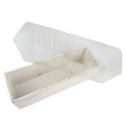 18" x 6" Natural Wood Rectangular Plant Holder Boxes Centerpieces - White WOD_PLNT01_18x6_WHT