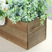 18" x 6" Natural Wood Rectangular Plant Holder Boxes Centerpieces