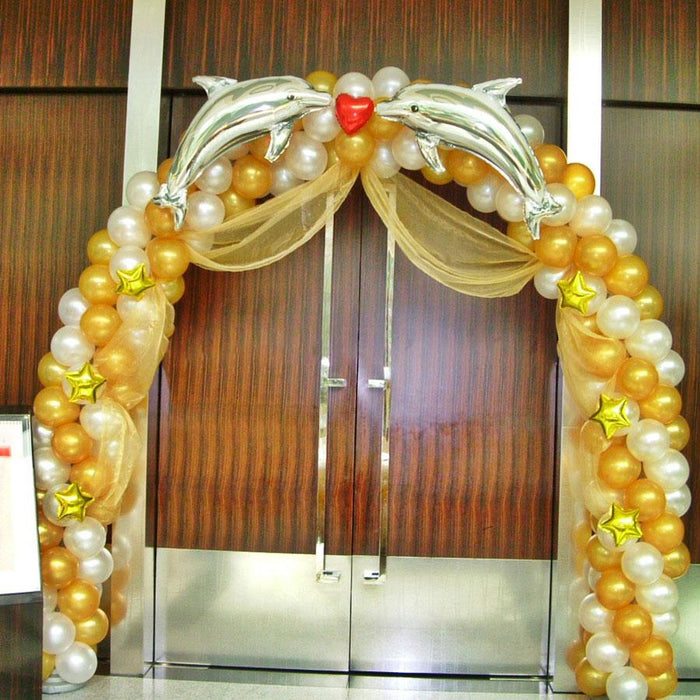 19 ft Balloon Arch Stand Kit - White BLOON_STAND01