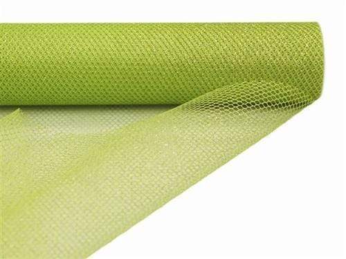 19" x 10 yards Wedding Tulle Roll with Glitter - Apple Green TULA02_1910_APPL