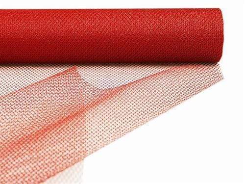 19" x 10 yards Wedding Tulle Roll with Glitter TULA02_1910_RED