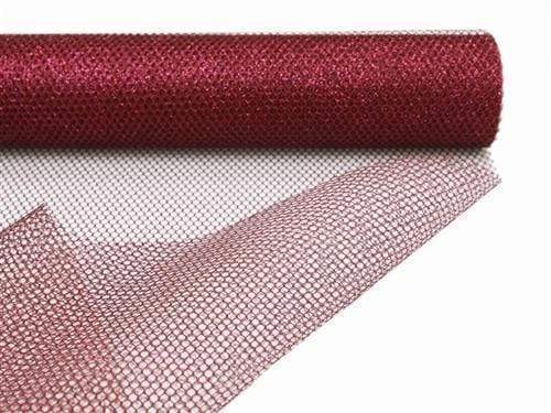 19" x 10 yards Wedding Tulle Roll with Glitter - Wine TULA02_1910_WINE