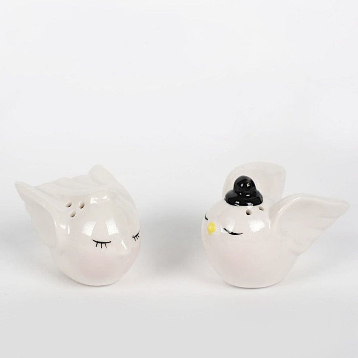 2.5" Love Birds Salt and Pepper Shakers Wedding Favors with Gift Box - White FAV_SNP_BIRD