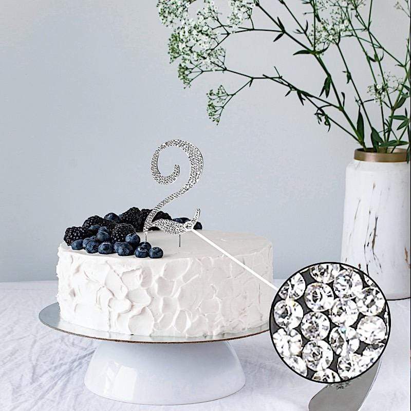 2.5" Rhinestone Cake Topper