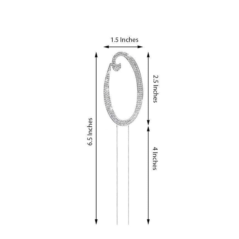 2.5" Rhinestone Cake Topper