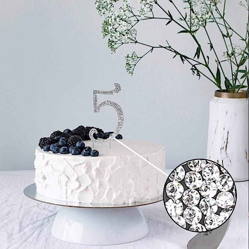 2.5" Rhinestone Cake Topper
