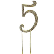 2.5" Rhinestone Cake Topper - Gold