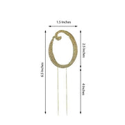 2.5" Rhinestone Cake Topper - Gold