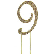 2.5" Rhinestone Cake Topper - Gold