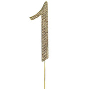 2.5" Rhinestone Cake Topper - Gold