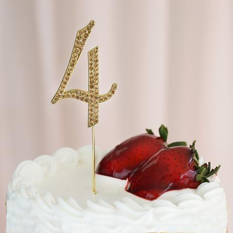 2.5" Rhinestone Cake Topper - Gold CAKE_TOPGN2_4