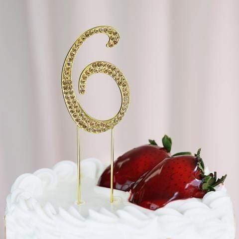 2.5" Rhinestone Cake Topper - Gold CAKE_TOPGN2_6
