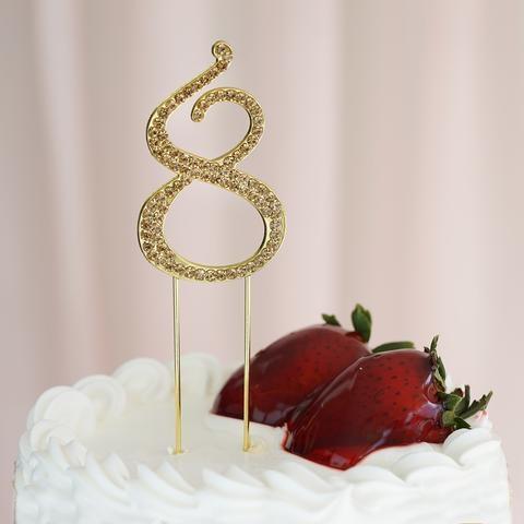 2.5" Rhinestone Cake Topper - Gold CAKE_TOPGN2_8