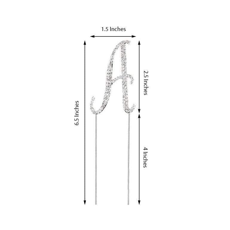 2.5" Rhinestone Cake Topper Letter