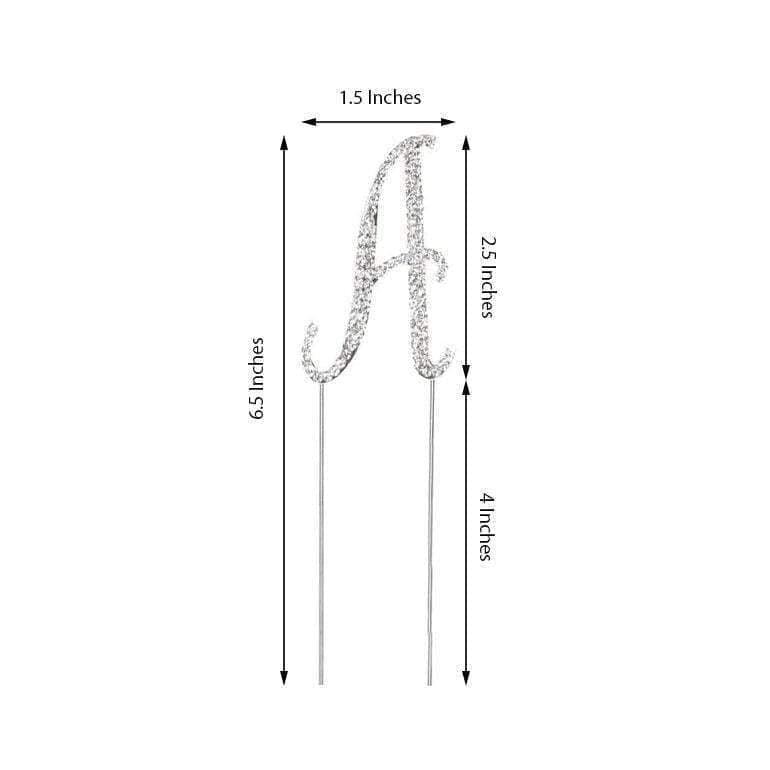 2.5" Rhinestone Cake Topper Letter