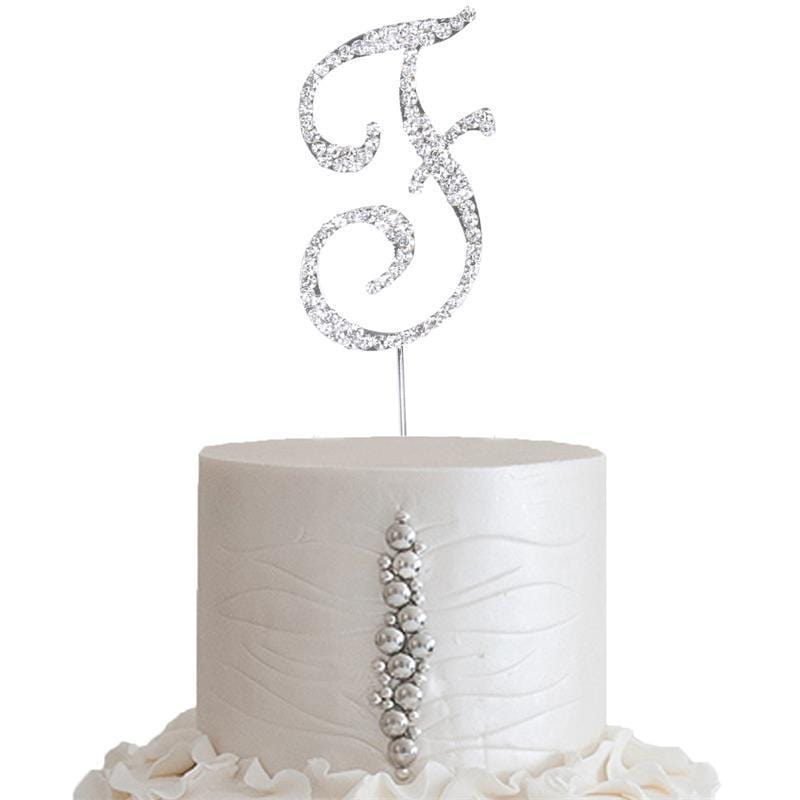 2.5" Rhinestone Cake Topper Letter CAKE_TOP2_F