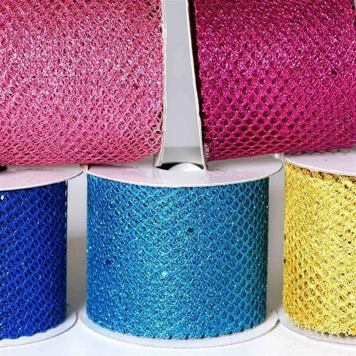 2.5" x 10 yards Sequined Mesh Ribbon
