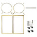 2.5ft tall 2-Tier Round Metal Bar Cart with Mirror Glass Serving Trays - Gold FURN_CART_001_GOLD