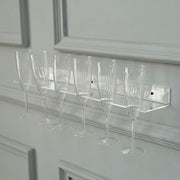 2 Acrylic 21" Wine Glass Rack Wall Mounted Champagne Flute Shelves - Clear DISP_STND_ACRY02_1_CLR