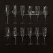 2 Acrylic 21" Wine Glass Rack Wall Mounted Champagne Flute Shelves - Clear DISP_STND_ACRY02_1_CLR