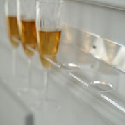 2 Acrylic 21" Wine Glass Rack Wall Mounted Champagne Flute Shelves - Clear DISP_STND_ACRY02_1_CLR