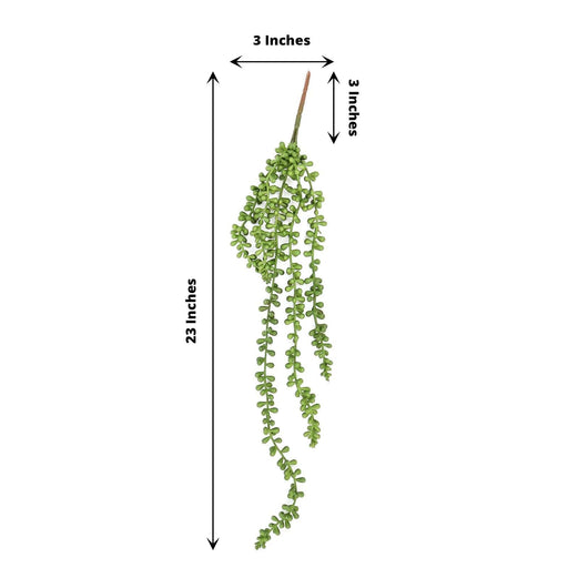 2 Artificial Succulents 23" Faux Hanging Plants - Green ARTI_SUC_LS006_GRN