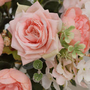 2 Bouquets 12" Silk Artificial Peony Flowers