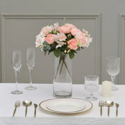 2 Bouquets 12" Silk Artificial Peony Flowers