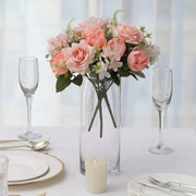 2 Bouquets 12" Silk Artificial Peony Flowers