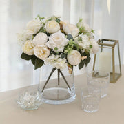 2 Bouquets 12" Silk Flowers Assorted Artificial Floral Bushes