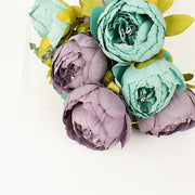 2 Bouquets 19" Silk Peony Flowers Artificial Floral Bushes