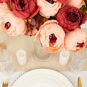 2 Bouquets 19" Silk Peony Flowers Artificial Floral Bushes