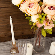 2 Bouquets 19" Silk Peony Flowers Artificial Floral Bushes