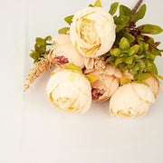 2 Bouquets 19" Silk Peony Flowers Artificial Floral Bushes