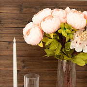 2 Bouquets 19" Silk Peony Flowers Artificial Floral Bushes