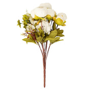 2 Bouquets 19" Silk Peony Flowers Artificial Floral Bushes