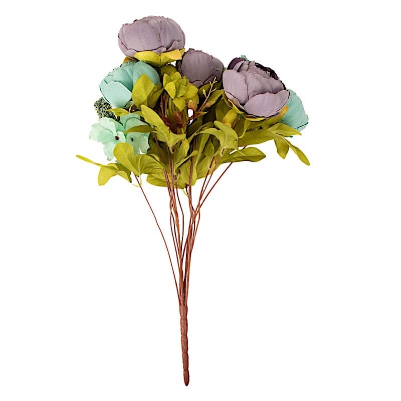 2 Bouquets 19" Silk Peony Flowers Artificial Floral Bushes ARTI_BOUQ_PEO14_086