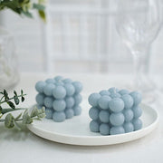 2 Bubble Cube Unscented Paraffin Wax Candles Wedding Centerpieces