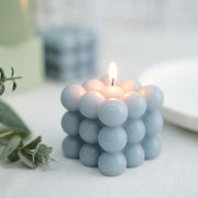 2 Bubble Cube Unscented Paraffin Wax Candles Wedding Centerpieces