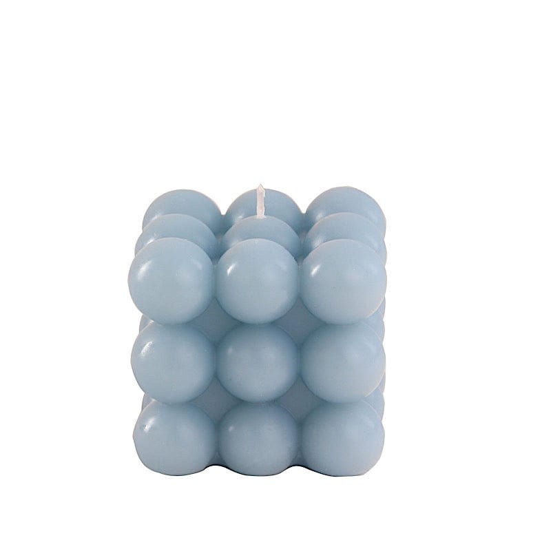 2 Bubble Cube Unscented Paraffin Wax Candles Wedding Centerpieces