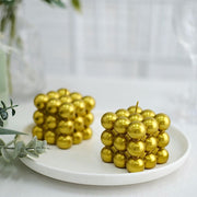 2 Bubble Cube Unscented Paraffin Wax Candles Wedding Centerpieces