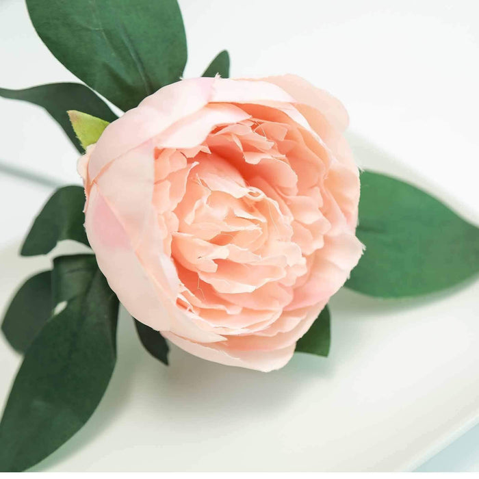2 Bushes 14 Silk Peony and 72 Hydrangeas Flowers - Light Pink and Blush