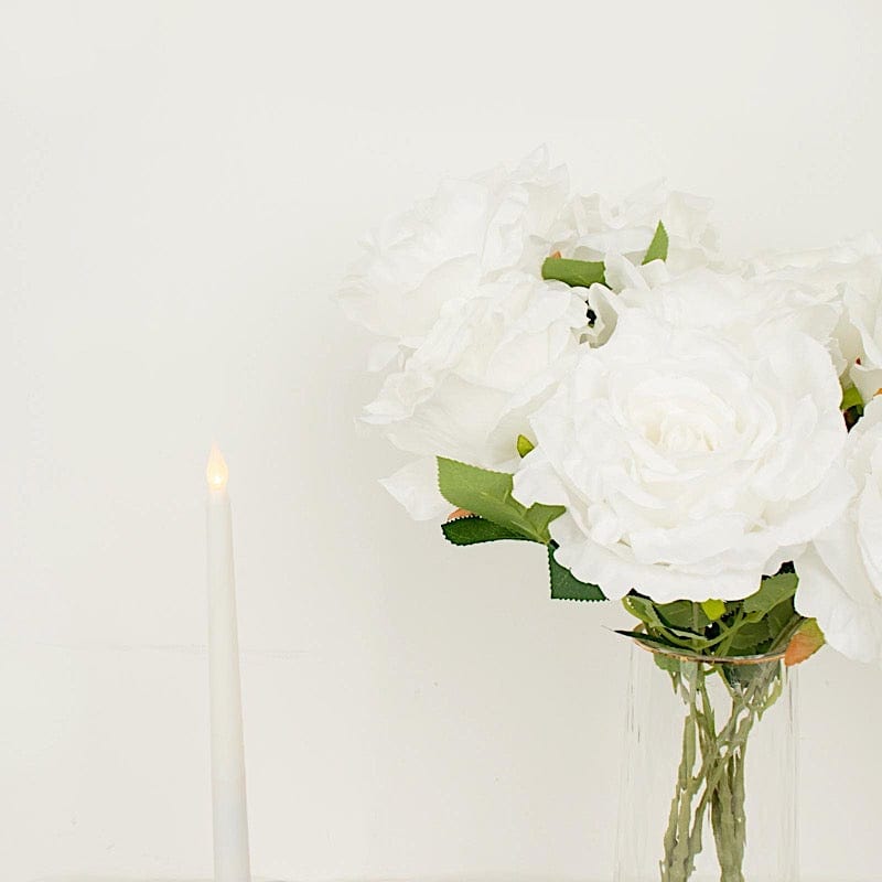 2 Bushes 17" Premium Silk Roses Artificial Flowers Bouquets