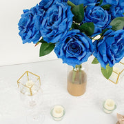 2 Bushes 17" Premium Silk Roses Artificial Flowers Bouquets