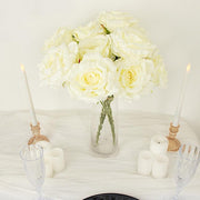 2 Bushes 17" Premium Silk Roses Artificial Flowers Bouquets