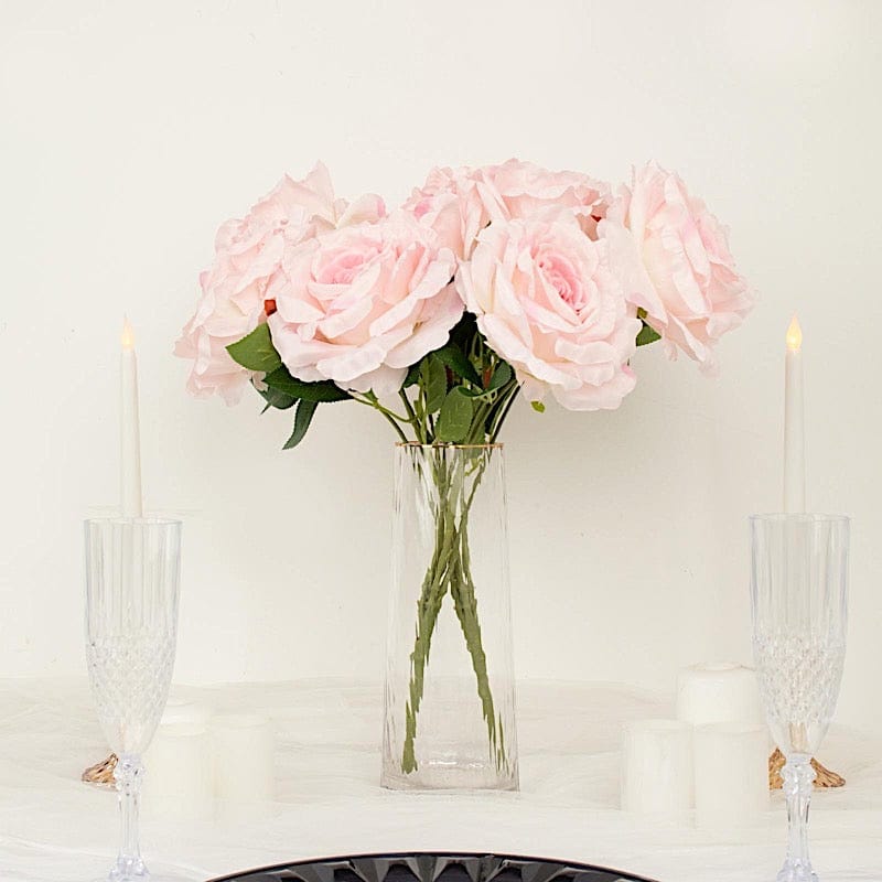 2 Bushes 17" Premium Silk Roses Artificial Flowers Bouquets