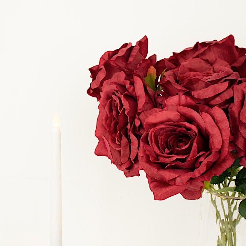 2 Bushes 17" Premium Silk Roses Artificial Flowers Bouquets