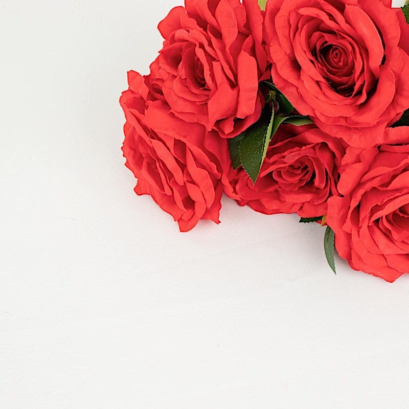 2 Bushes 17" Premium Silk Roses Artificial Flowers Bouquets