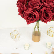 2 Bushes 17" Premium Silk Roses Artificial Flowers Bouquets